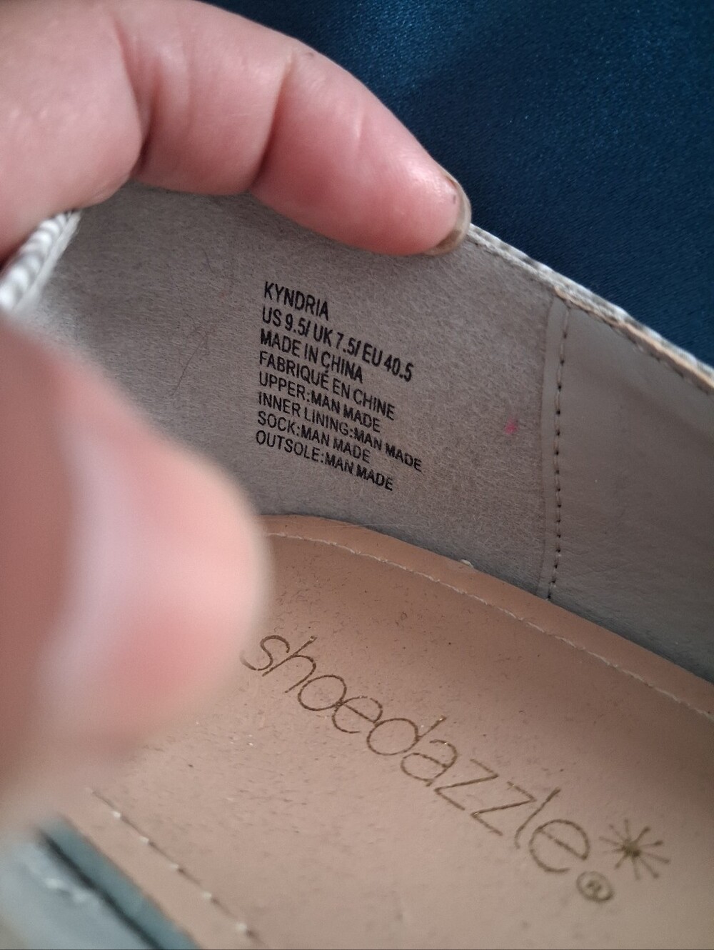 Shoe Dazzle Kyndria Women’s Slip-On Flats in Light Gray